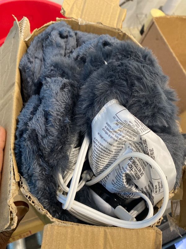 Photo 1 of ** SOLD AS IS NO RETURN/REFUNDS**
AEPINBH Electric Blanket, Soft Faux Rabbit Fur Bubble Heated Blanket with Dual Control 6 Heating Levels & 4 Hours Auto-Off, Machine Washable, Fast Heating (Dark Gray, 50"X60")