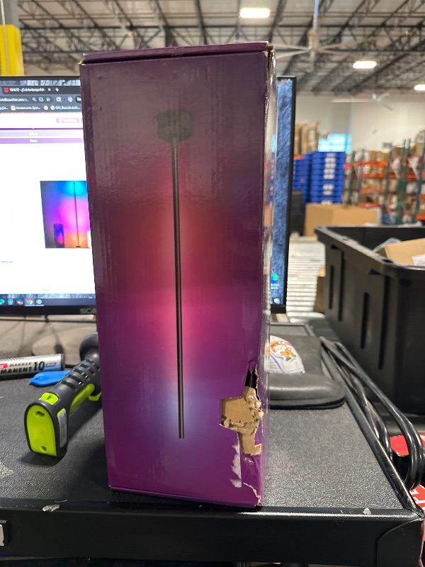 Photo 1 of ****Bolts Missing***Miortior Corner Floor Lamp - Smart RGB LED Corner Lamp with App and Remote Control, 16 Million Colors & 68+ Scene, Music Sync, Timer Setting - Ideal for Living Rooms, Bedrooms, and Gaming Rooms