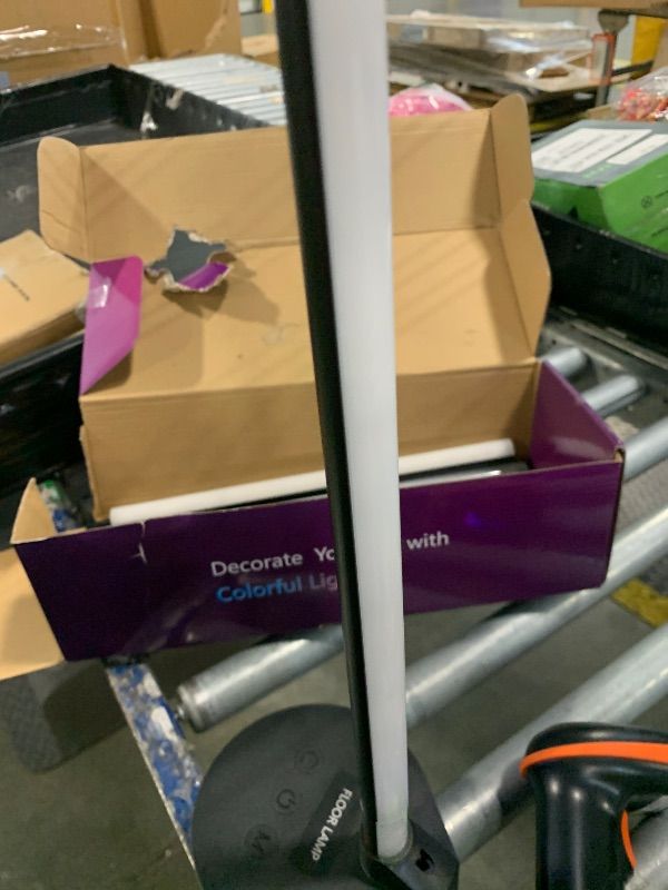 Photo 1 of ****Bolts Missing***Miortior Corner Floor Lamp - Smart RGB LED Corner Lamp with App and Remote Control, 16 Million Colors & 68+ Scene, Music Sync, Timer Setting - Ideal for Living Rooms, Bedrooms, and Gaming Rooms