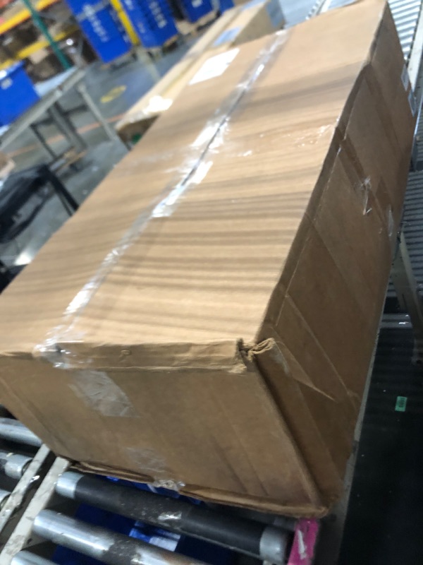 Photo 1 of ***NONE STURDY LEGS*** VECELO 3-Piece Dining Table Set for Kitchen Breakfast Nook, Wood Grain Oval Tabletop and Metal Frame with Built-in Wine Rack, for Small Spaces, Antique Brown & Black