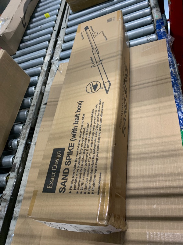 Photo 1 of [2024 Upgraded] Exact Design Sand Spike with Bait Box,Protective Cap, Anodized Aluminum, Etched Measurements + Sand Flea Rake Holder (All in one Solution)