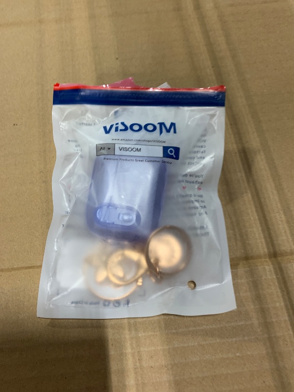 Photo 1 of (with Lock) Clear Case Compatible for Cute Apple Airpods Pro 1/2 Cases Women, VISOOM TPU Transparency Air pods Pro 1st 2nd Generation Blue Case Bling Keychain for Airpod Pro2/1