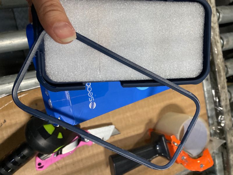 Photo 1 of ***Broken top glass*** seacosmo for iPhone 17 Pro Case, Full Body Bumper with Built-in Tempered Glass Privacy Screen Protector and Camera Lens Protection, Compatible with MagSafe, Shockproof Phone Case, 6.9", Deep Blue