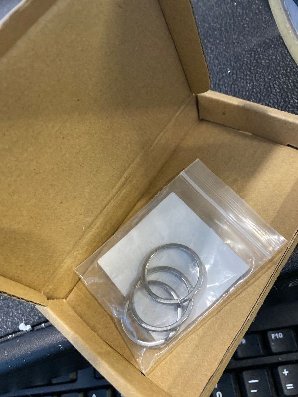 Photo 1 of ***CIRCLES NOT HEARTS*** ONLY 3*** Heyous 10pcs Creative Flat Key Ring Silver DIY Metal Key Holder Keyring Keychain Hoop Loop Heart Shape