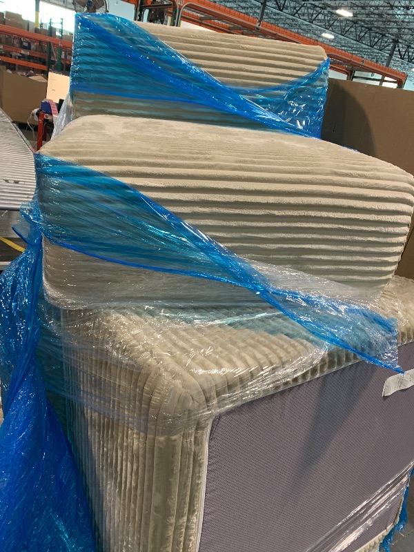 Photo 1 of ***SEE PICTURES****** ***UNKNOWN IF MISSING PARTS***** VK·LIVING 113" Cloud Sectional Couch, 61.6" Deep Seat Boneless Modular Sofa with Wide Armrests, Plush Corduroy Memory Foam Couch for Living Room, No Assembly, Sage Green