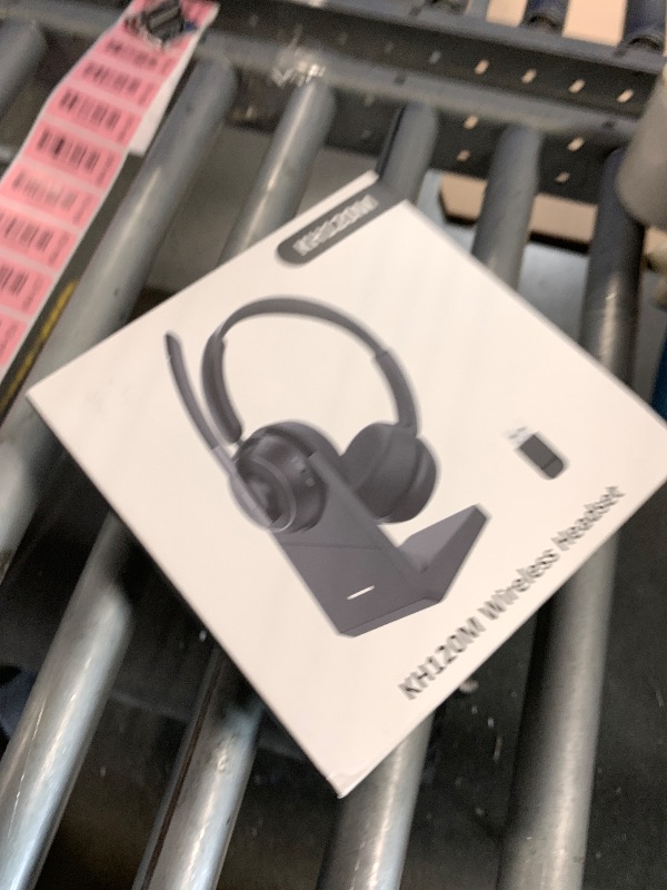 Photo 1 of (2025 Upgraded) Wireless Headset with Mic for Work, Bluetooth Headset with Noise Canceling Microphone with Dongle, Charging Base & Mic Mute, Wireless Headphones for Work from Home/PC/Computer