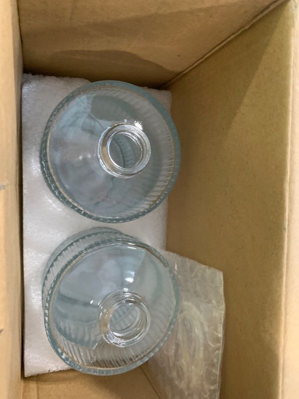 Photo 1 of ***THE JAR LIDS ARE MISSING****MASADI Soap Dispenser Set with Bamboo Tray, Dish and Hand Soap Lotion Dispenser Set with Wooden Pump for Kitchen and Bathroom Decor for Counter, Modern Vintage Liquid Soap Dispensers (Clear)