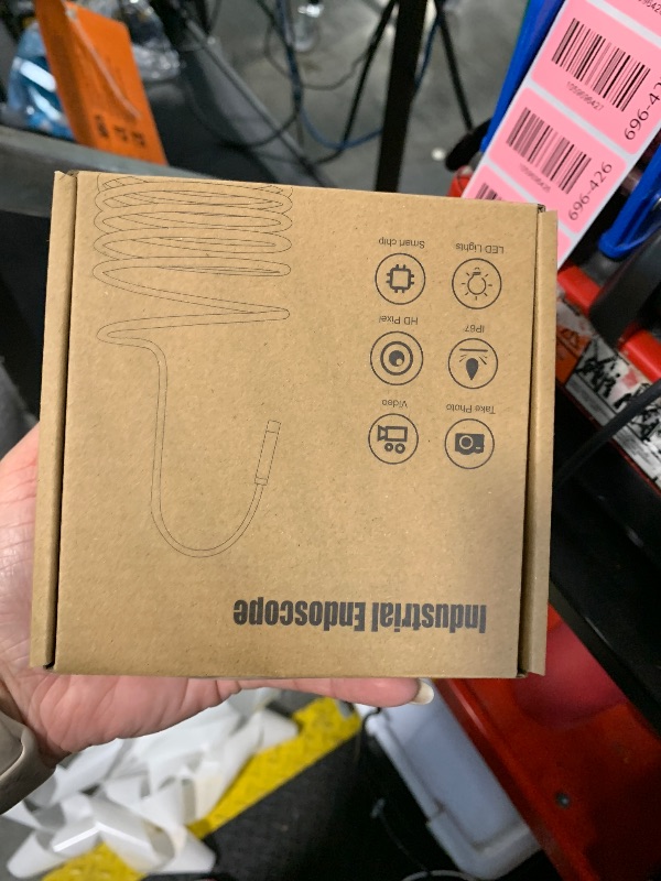 Photo 1 of [Dual-Lens] Endoscope Camera with Light, 1920P HD Borescope with 8+1 Adjustable LED Lights, IP67 Waterproof 16.5FT Semi-Rigid Snake Cord Inspection Camera for iPhone, iPad and Android Phone (Type C)