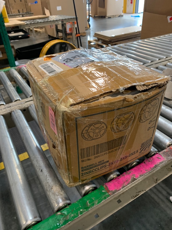 Photo 1 of **2 PCS**Fitvids 2 Inch Olympic Barbell Weight Plates Set, 255 LB(2.5-45 LB) Barbell Weight Set for Home Gym Strength Training, Rubber Coate Design