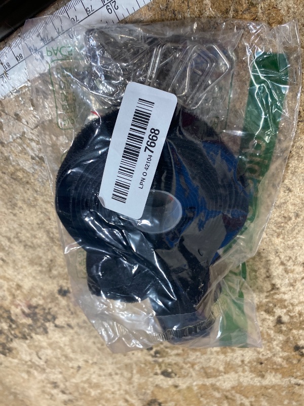 Photo 1 of 1" x16Ft Hook and Loop Straps with 25 Metal Buckles, Adjustable Fastening Cable Straps, Free Cut Length, Reusable Nylon Cable Ties for Organizer or Storage, Black