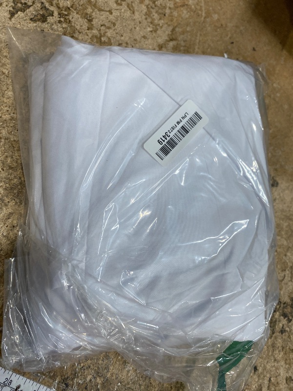 Photo 1 of 2 Pack Fitted Tablecloths 48 x 30 Inch, Rectangle Table Clothes for 4 Foot Tables, Washable Polyester Fabric Table Cover for Parties, Wedding, Banquet, Trade Show (White, 4FT)