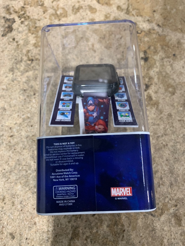 Photo 1 of ***POSSIBLY FOR PARTS/UNTESTED**** Marvel Avengers Interactive Kids Smartwatch – Touchscreen Watch with Games, Camera, Voice Recorder, Step Tracker, Timer & Alarm – 10 Watch Faces, USB Rechargeable – Fits Wrists 5.5" to 8"