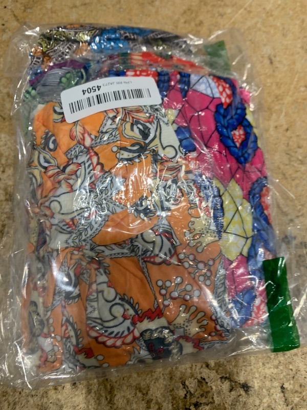 Photo 1 of ***PARTIAL SET/ EARRINGS NOT INCLUDED*** WILLBOND African Boho Print Headband, Head Wrap, Faux Leather Earrings Set for Women (Bright Pattern)