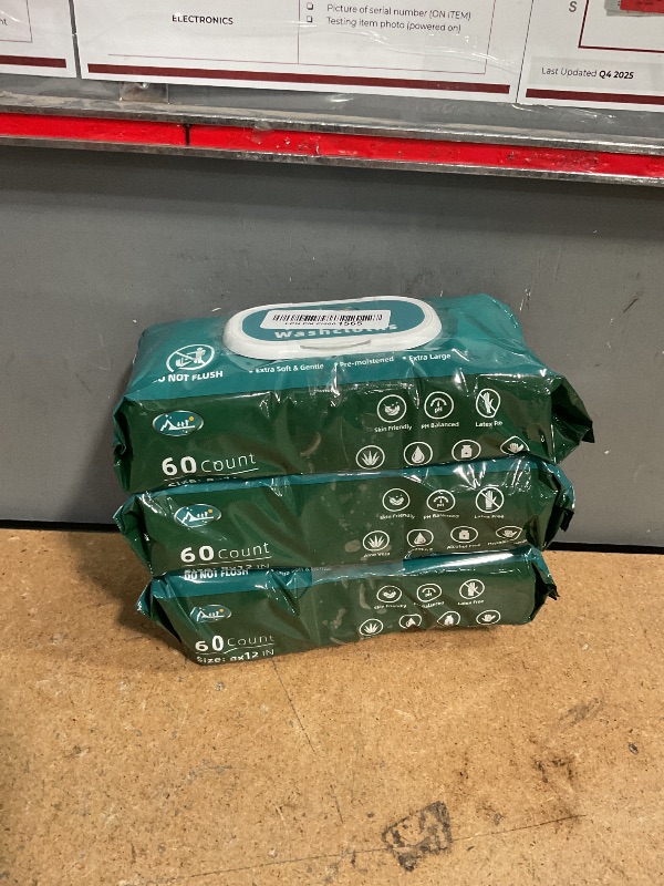 Photo 1 of [240 Count] Adult Wipes for Elderly, 8" x 12" Extra Large Adult Wipes for Incontinence & Cleansing - Disposable Washcloth for Elderly Bathing No-Rinse - Vitamin E & Aloe