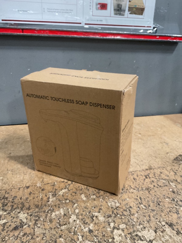 Photo 1 of **FOR PARTS ONLY/NON-FUNCTIONAL** PZOTRUF Automatic Soap Dispenser, Touchless Dish Soap Dispenser 17oz/500ml with Infrared Sensor, 5 Adjustable Soap Levels, Liquid Dispenser for Bathroom Kitchen (Silver)