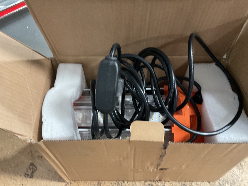 Photo 1 of 250W LED Temporary Work Light 37,500 Lumens Construction Lights 5000K Portable Linkable IP65 High Lumen Super Bright Durable Job Site Lighting with ON/Off Button for Indoor and Outdoor Area Lighting