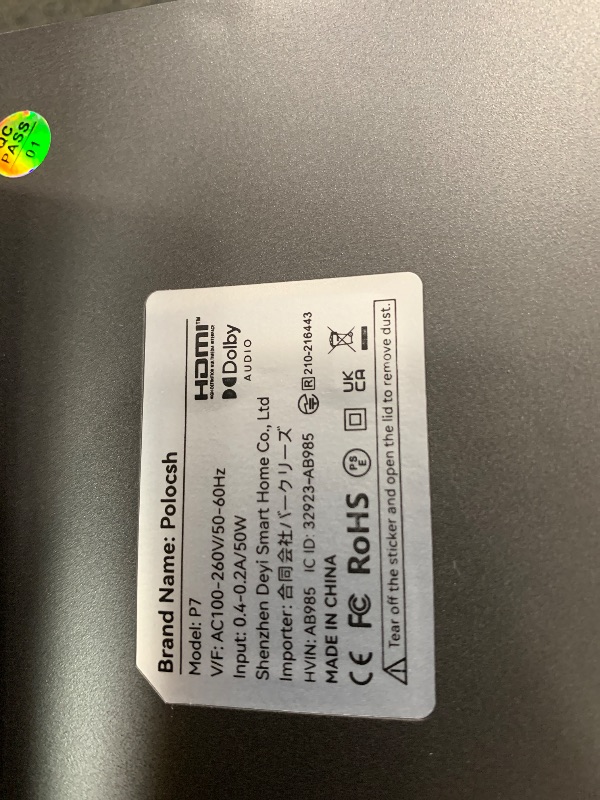 Photo 1 of [Native 1080P & Official Licensed Apps] Polocsh 4K Projector with WIFI 6 and Bluetooth1500ANSI Smart Projector with Auto Keystone Protable Projectors Home Movie Outdoor Mini Proyector (Steel Gray)