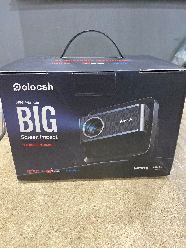 Photo 1 of [Native 1080P & Official Licensed Apps] Polocsh 4K Projector with WIFI 6 and Bluetooth1500ANSI Smart Projector with Auto Keystone Protable Projectors Home Movie Outdoor Mini Proyector (Steel Gray)