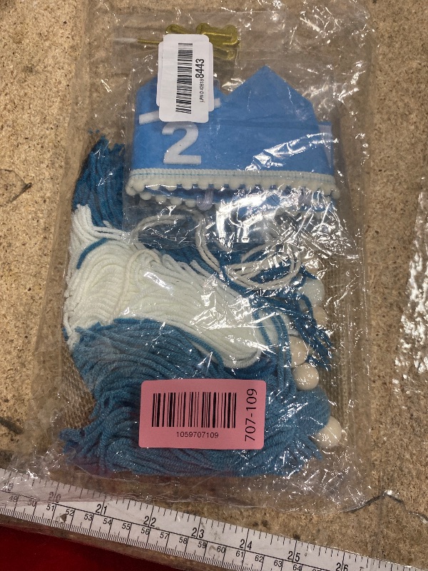 Photo 1 of 1/2 Birthday Boy Half Birthday Decorations High Chair Banner, 6 Month Girl Tassel Wood Bead Highchair Garland Blue