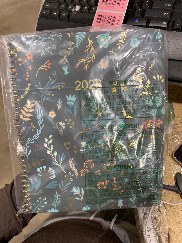 Photo 1 of 2026 Monthly Planner - 2026 Planner, Monthly Calendar 2026, Jan. 2026 - Dec. 2026, 9" x 11", 12 Month with Tabs & Pocket, Flexible Cover, Twin-Wire Binding, Thick Paper - Green