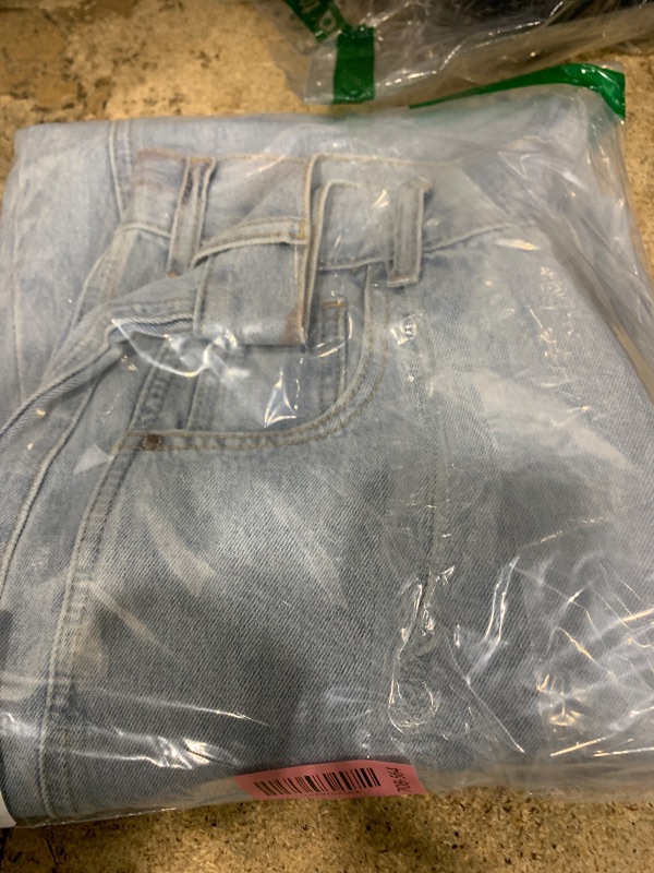 Photo 1 of **SMALL STAINING ON Waistband***

slimy Women's Jeans High Waisted Mid Rise Baggy Loose Fit Ankle Barrel Leg Y2K Boyfriend Horseshoe Cropped Wide Leg Jeans for Women Trendy 2025 Denim Capri Pants Women Light Blue Size 10