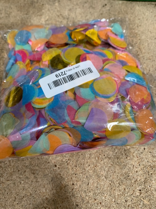 Photo 1 of 1 Inch Multicolor Round Tissue Confetti, 10000 Pieces