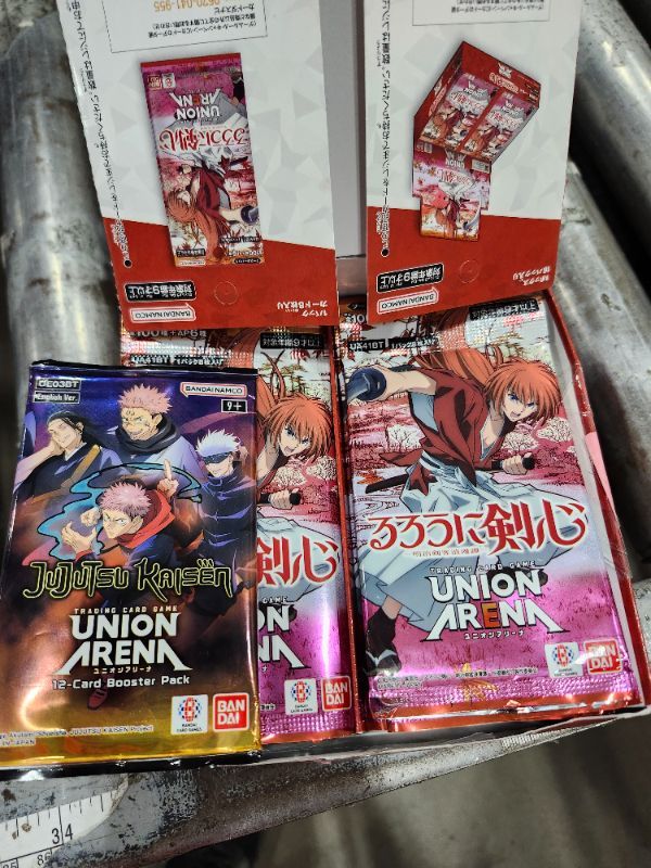 Photo 1 of **************ALL PACKS OPENED, CARDS MISSING***************
BANDAI Union Arena Booster Pack, Rurouni Kenshin - Meiji Swordsman Romantic Tan (UA41BT) 16 Pack