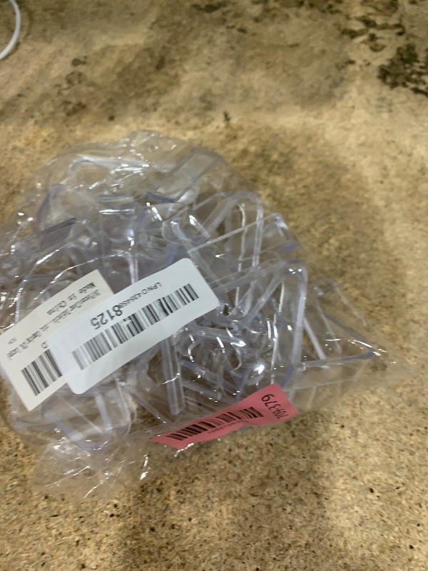 Photo 1 of 24 Pieces Clear Tablecloth Clips, Durable Plastic Table Cover Holders, Windproof Transparent Clamps for Securing Tablecloths Indoor Outdoor Party, Wedding, Christmas Event, Picnic, Camping (24, Large)