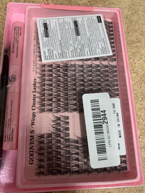 Photo 1 of **MISSING SOME CLUSTERS***
Goddvenus Lash Clusters Kit Wispy Eyelash Clusters Lashes Natural DIY Lash Extension Kit 10-16mm Cluster Eyelash Extensions Kit 300pcs C Curl Individual Lashes Cluster Eyelash (With Tweezers)