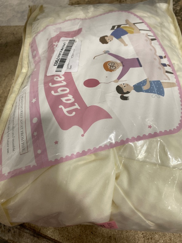 Photo 1 of ? Pack Ivory Tablecloths for Rectangle Tables 6ft, Wrinkle Resistant Spandex Table Cover Fitted Stretch Table Cloth with Pleated Ruffle Skirts for Party Banquet Dining Birthday Wedding