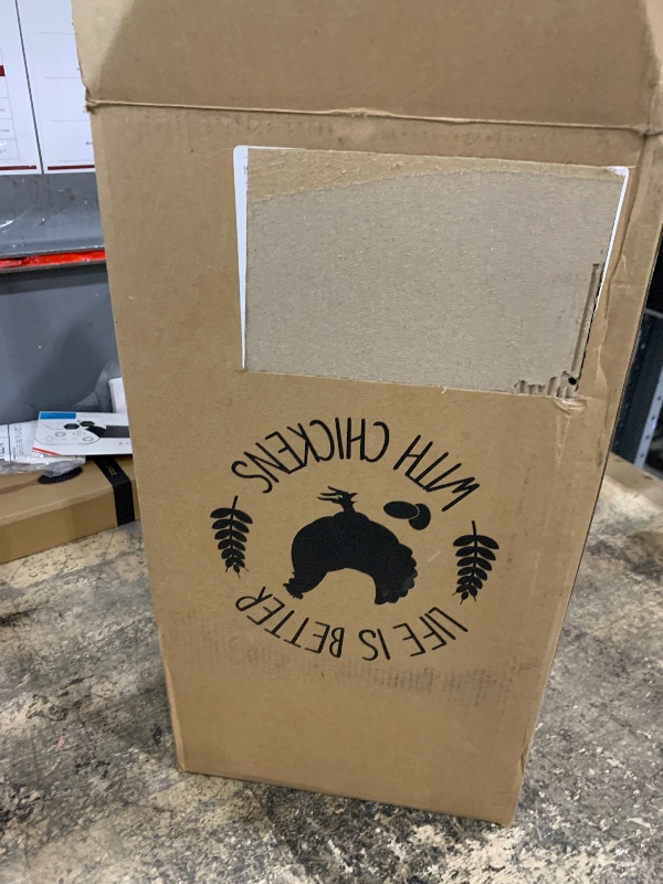 Photo 1 of ?Tgeyd Chicken Feeder and Chicken Waterer Set (3 Gallon/26 Pounds) - Hanging Automatic Chicken Feeder No Waste - Chicken Coop Accessories - Poultry Waterer