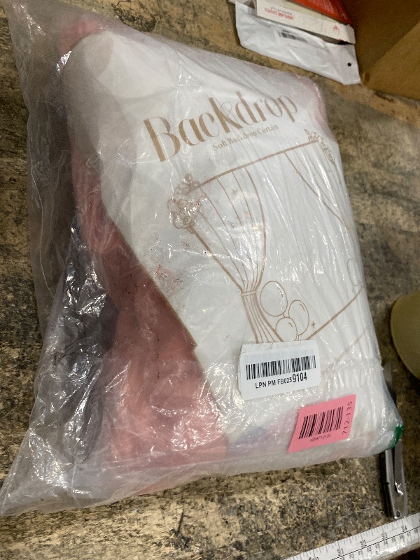 Photo 1 of 10 x 10ft Dusty Pink Backdrop Curtains with Lights String for Girls Party Photo Backdrop Drapes Wrinkle Free Polyester Curtains Backdrop for Birthday Wedding Reception Baby Shower Ceremony-5 x 10ft 2P