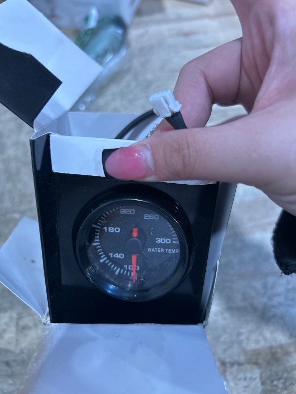 Photo 1 of ***UNKNOWN DAMAGES*** 7 Color Water Temp Gauge, 100-300 F Water Coolant Temperature Gauge Kit 2-1/16" 52mm LED Backlight - Black Dial - Clear Lens - Monitoring and Displaying The Coolant Temperature in The Radiator System