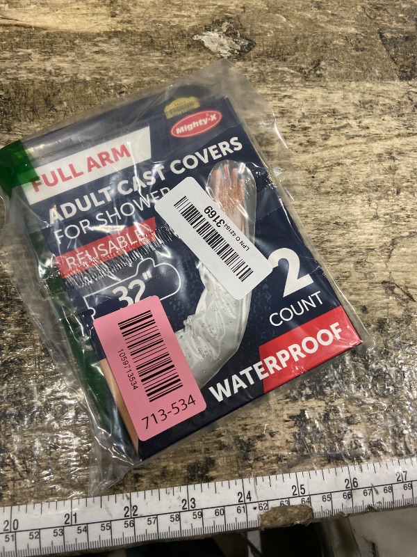 Photo 1 of 100% Waterproof Cast Covers for Shower Arm Adult - Tight Seal - 2pk Reusable Cast Protectors - Full Arm Bag Sleeves - Strong and Durable