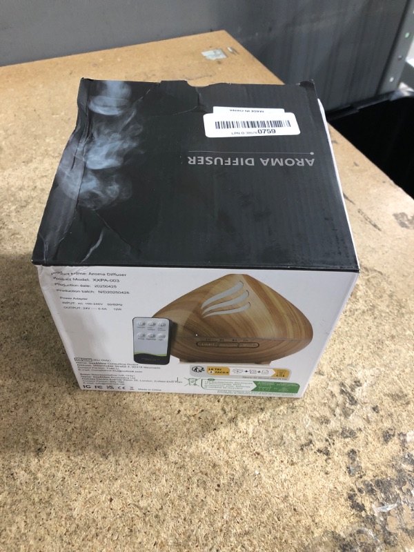 Photo 1 of **MISSING REMOTE** Essential Oil Scent Diffuser: 500ML Aroma Diffuser with Remote Control, Large Fragrance Aromatherapy Diffuser, Mist Humidifier with 14 Colors LED Lights and Auto-Off for Bedroom & Home