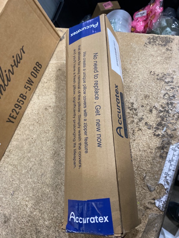 Photo 1 of *** PILLOW COVERS*** ACCURATEX Fluffy Pillow Cover, 100% Cotton Shell Filled with Down Alternative, Revive Old Flat Pillows, L Shaped Zipper Pillow Protector for Standard Size Pillow, Removable & Machine Washable