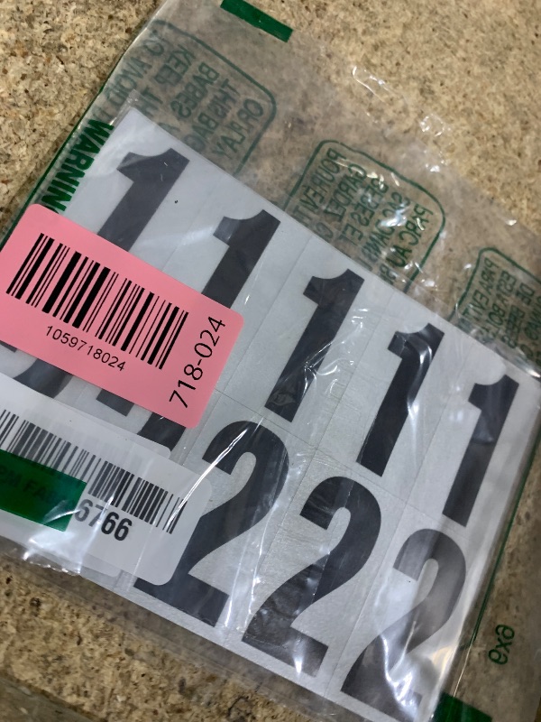 Photo 1 of 2 inch Self Adhesive Numbers for Mailbox, House Numbers, Reflective Mailbox Number, Trash Cans Number, for Outside, 60 PCS (Black/White)