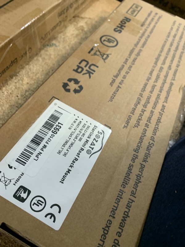 Photo 1 of *****MISSING ASSEMBLY PIECE***** SOZATO Starlink Mini Car Mount, Starlink Mini Roof Rack Mounting Kit with Full Metal Protection, Shock-Absorbing Foam, Adjustable U-Bolt Clamps, Starlink MIni Rack Mount for Cars, RVs, Boats, Trucks