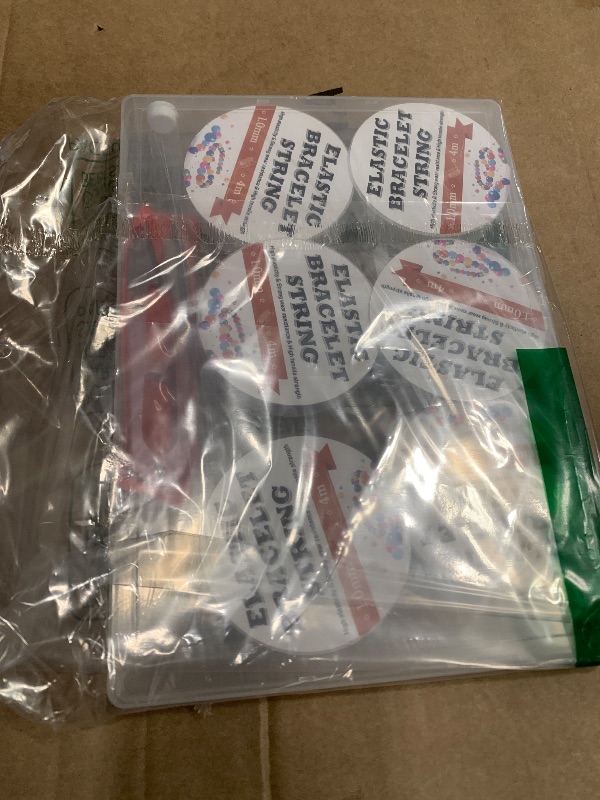 Photo 1 of 1 mm Stretchy Bracelet String Elastic String for Bracelet Making Easy to Knot with Jewelry Making Supplies Beading Needles and Container for Storage