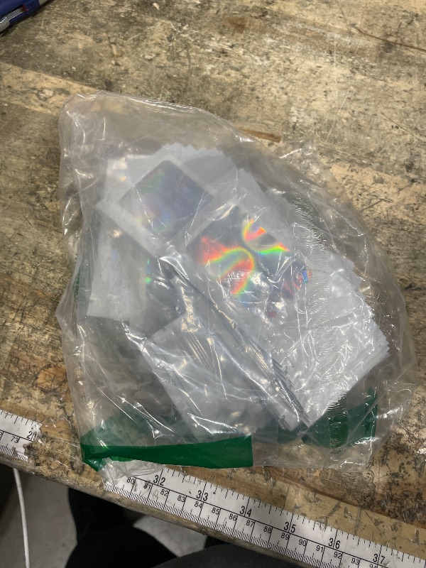 Photo 1 of 100 Pack Resealable Bags Clear Holographic Bags Smell Proof Packaging Baggies,Mylar Bags for Food Storage,Bags for Small Business,Snack, Cookie, Jewelry Sample, Candy, Gift (White, 2.4×3.9 inch)
