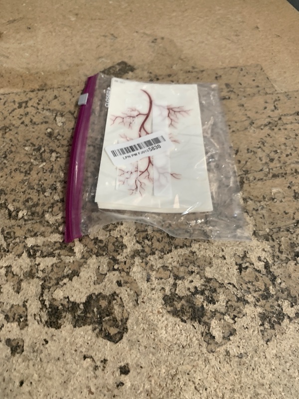 Photo 1 of 10-Pack Halloween Temporary Tattoos Scary Vein Tattoo for Halloween Makeup, Realistic Blood Vessel Vampire Bite Marks - Halloween Decorations Temporary Tattoos for Monster or Zombie Costume Kit