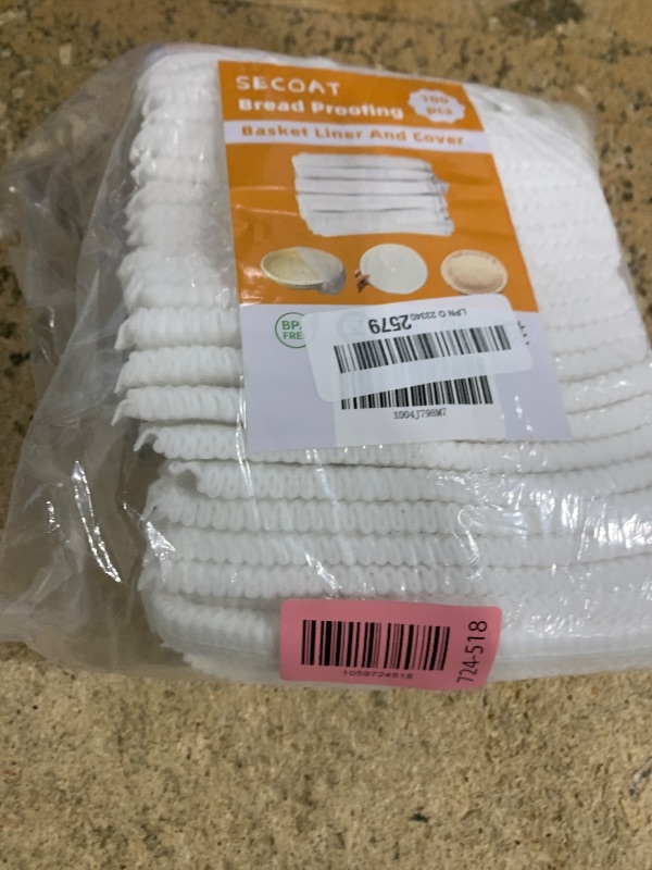 Photo 1 of 100 Pack Banneton Bread Proofing Basket Liner,21" Bread Bowls Liner Non-Stick Dough,BPA-Free Non Woven Sourdough Bread Basket Liners,Elastic Banneton Liners for Prevents Dough from Sticking to Basket