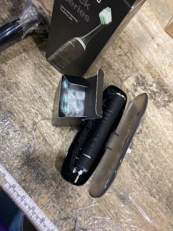 Photo 1 of **FOR PARTS ONLY / NON-FUNCTIONAL*** Aquasonic Black Series Ultra Whitening Toothbrush – ADA Accepted Electric Toothbrush- 8 Brush Heads & Travel Case – 40,000 VPM Electric Motor & Wireless Charging - 4 Modes w Smart Timer