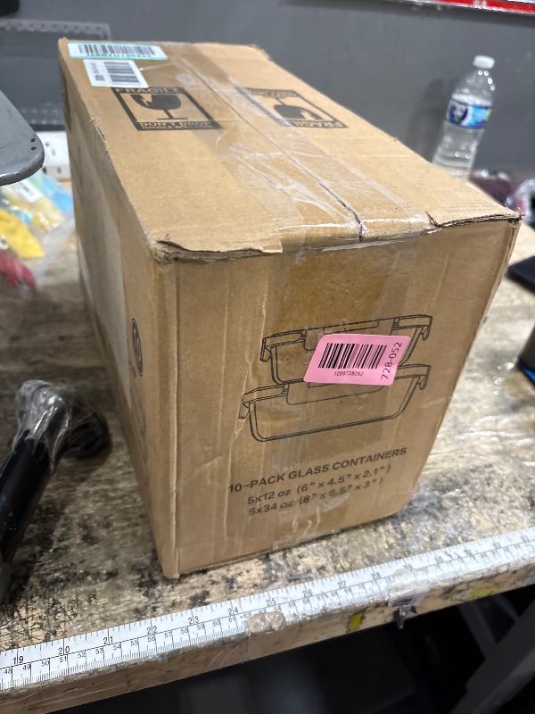 Photo 1 of [10-Pack]Glass Meal Prep Containers with Lids, MCIRCO Glass Food Storage Containers with Snap Locking Lids, Airtight Lunch Containers, Microwave, Oven, Freezer and Dishwasher, White