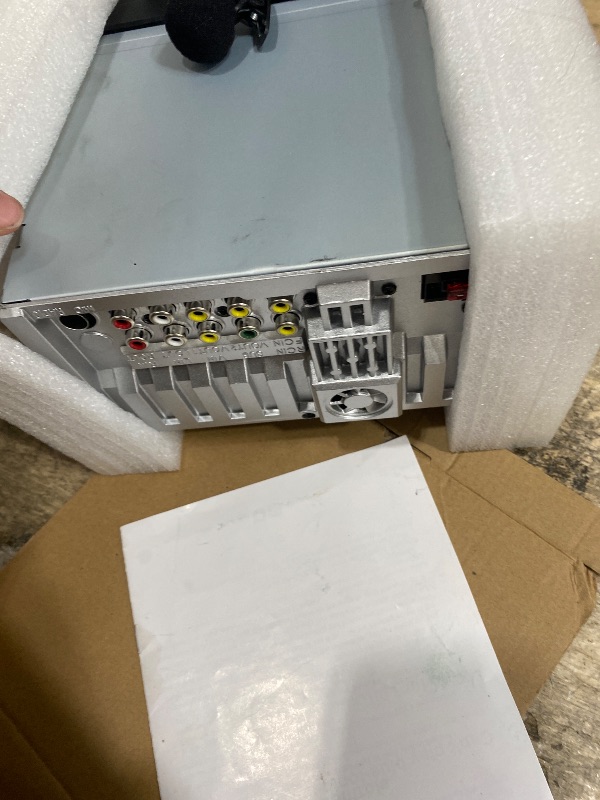 Photo 4 of Double Din Car Stereo with Carplay&Android Auto,7 Inch HD Touchscreen Car Radio Support CD DVD Player,Bluetooth,Backup Camera,Mirror Link,SWC,Subwoofer,USB/TF/AUX Input, AM/FM Car Stereo Receiver