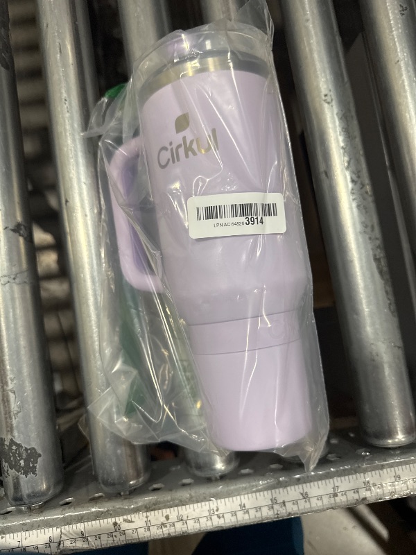 Photo 1 of *MISSING TOP**Cirkul 40oz. Lilac Stainless Steel Tumbler with Handle, All-Day StrawSip™, Double-Wall Insulated