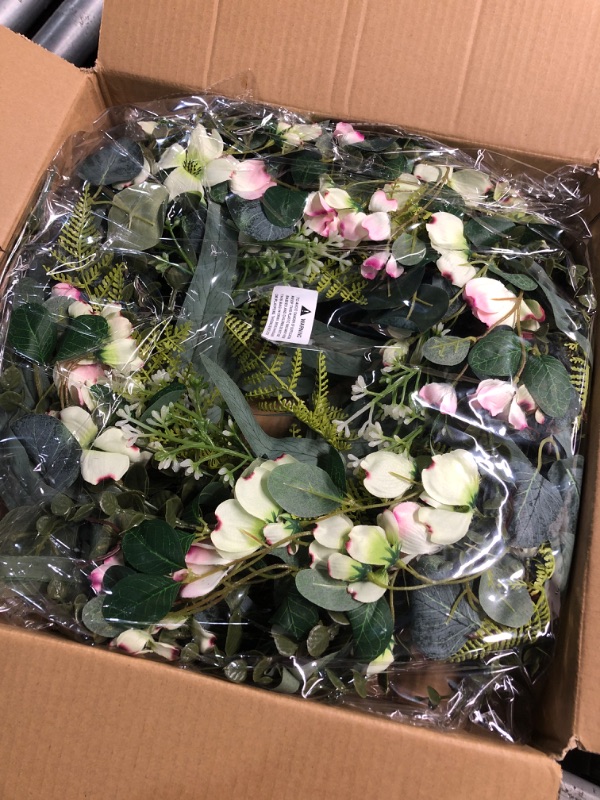 Photo 1 of (please see all images) 26 Inch Eucalyptus Wreaths for Front Door, Large Artificial Greenery Wreath Indoor Outdoor for Porch Window Wall