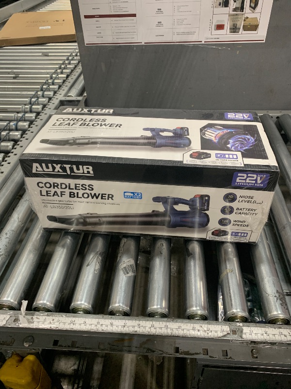 Photo 1 of ***(PARTS ONLY/ NON FUNCTIONAL)***AUXTUR Leaf Blower Cordless with 2 x 4.0Ah Battery and Charger,22V Battery Powered Elevetric Blowers for Lawn Care,350CFM/120MPH & 6 Speed Levels Blowing for Leaves, Dust, Snow,Gravel