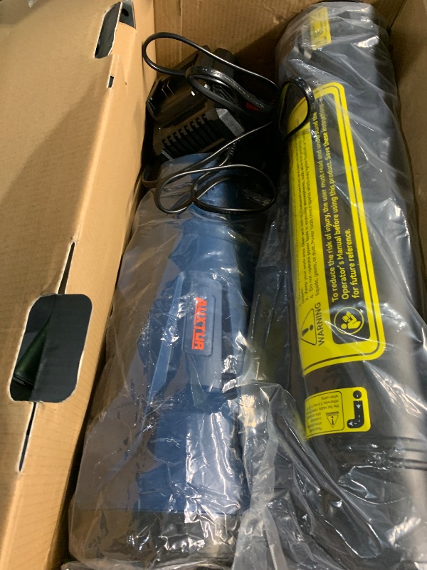 Photo 1 of ***(PARTS ONLY/ NON FUNCTIONAL)***AUXTUR Leaf Blower Cordless with 2 x 4.0Ah Battery and Charger,22V Battery Powered Elevetric Blowers for Lawn Care,350CFM/120MPH & 6 Speed Levels Blowing for Leaves, Dust, Snow,Gravel