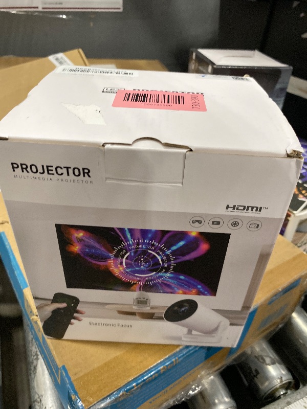 Photo 1 of [Electric Focus]Mini Portable Projector with 4K Support, Bluetooth 5.4 WIFI6, 5watt Sound Base Speaker, 260 ANSI, Android 11, 210° Rotation , Auto Keystone Correction Video Projector HY300 PLUS
